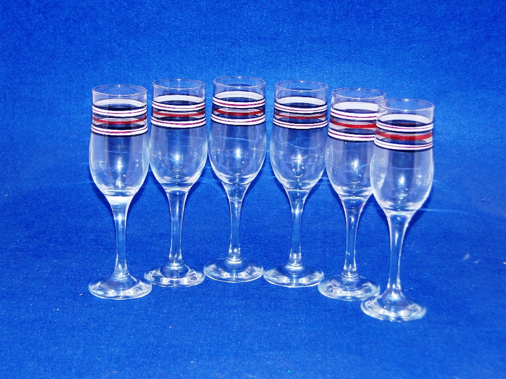 Набор 6 бокалов 44160 ' Стиль-Рубин' художественный на прозрачном стекле