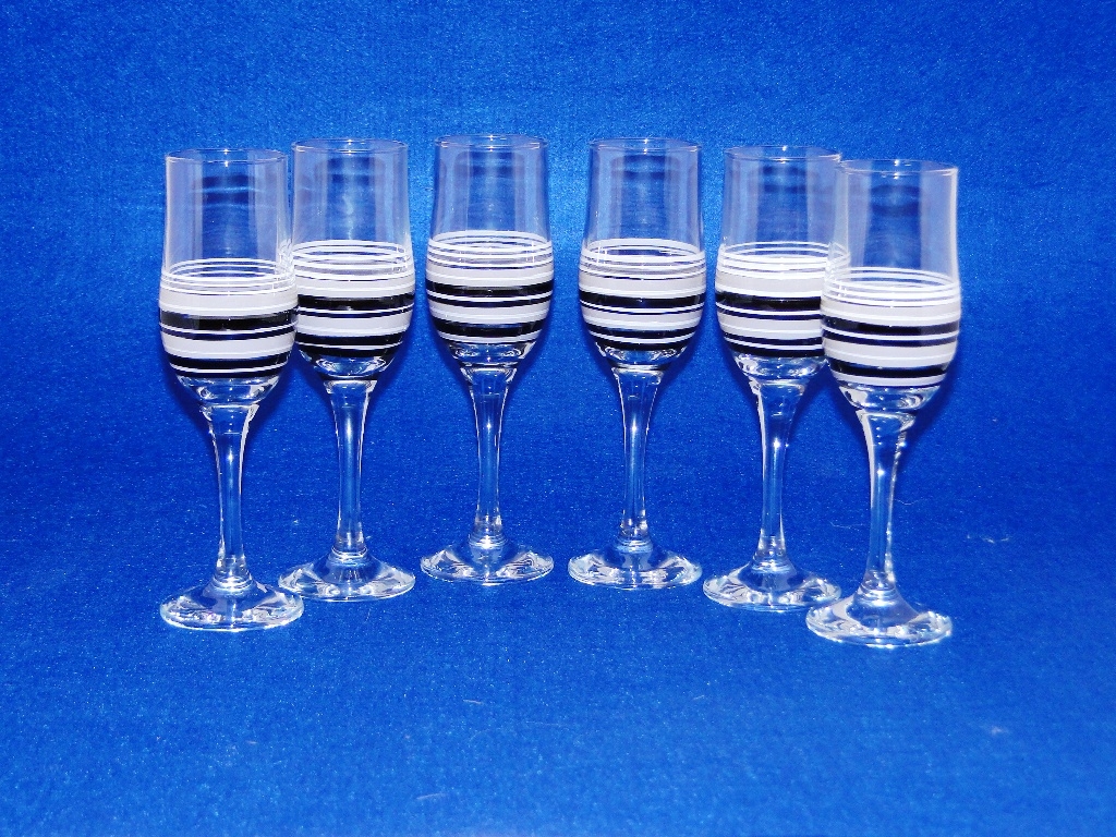 Набор 6 бокалов 44160 ' Стиль-кофейный №2' художественный на прозрачном стекле